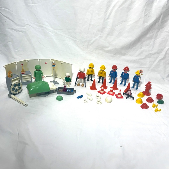 VNTG 1980's Piece Playmobil Doctor & Paramedic Playset with 60+ Pieces! - Picture 2 of 16